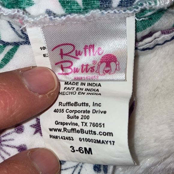 Rufflebutt brand floral top 3-6 month - Picture 3 of 4